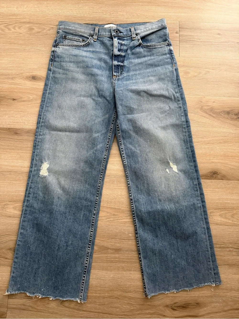 ASKK NY Crop Wide Leg Jeans Size 30 - Picture 3 of 7